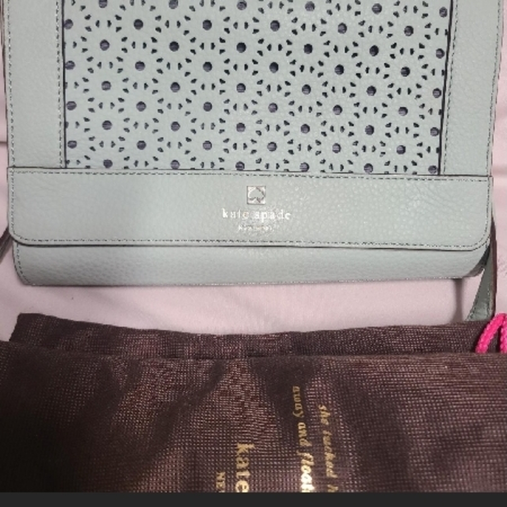 Kate Spade Gray Leather Shoulder Bag
